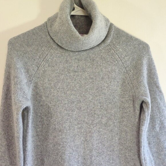 Calypso St Barth 100% Cashmere High Neck Sweater Pale-Gray Classic Luxury SizeXS - Picture 3 of 9